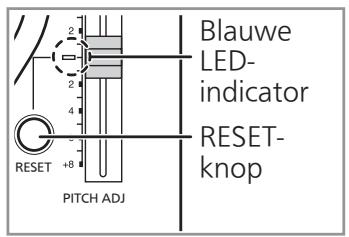 PANASONIC SL-1200GEG - Druk op [RESET] om het blauwe LED-lampje van de snelheidsregeling te doen branden. - 1