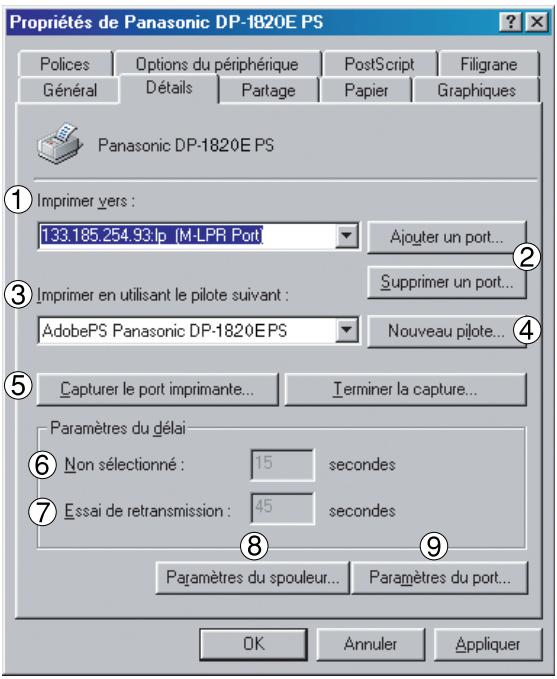 PANASONIC WORKIO 1820 - Onglet Détails - 1