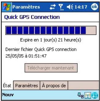 HP IPAQ HW6500 - Téléchargement du fichier de données Quick GPS Connection - 1