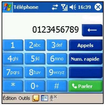 HP IPAQ HW6500 - Émission d'un appel - 2