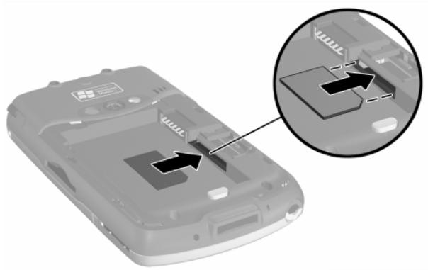 HP IPAQ HW6515 - Comment faire pour insérer correctement la carte SIM (Subscriber Identity Module)? - 2