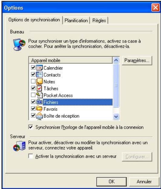 HP IPAQ HW6515 - Comment faire pour maintainir la synchronisation des fichiers de l'ordinateur personnel et du HP iPAQ ? - 1