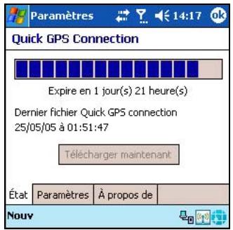 HP IPAQ HW6515 - Téléchargement du fichier de données Quick GPS Connection - 1