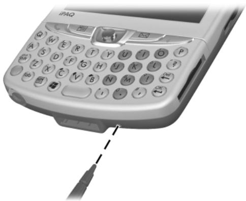 HP IPAQ HW6515 - Comment faire pour executer une réinitialisation logicielle (normale)? - 1