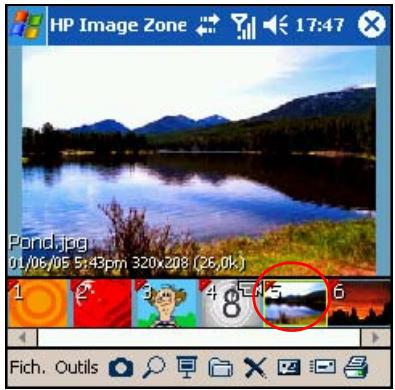 HP IPAQ HW6515 - Comment faire pour prendre et envoyer des photos avec l'appareil photo numérique intégré ? - 5