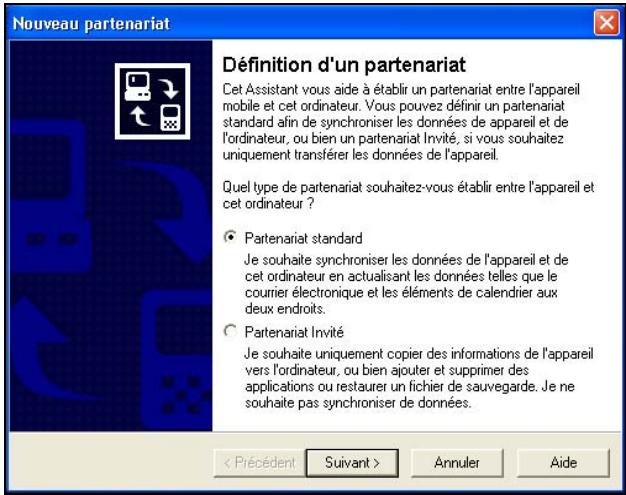HP IPAQ HW6515 - Comment faire pour creer un partenariat ActiveSync ? - 1