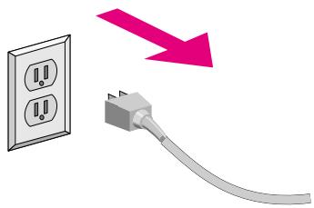 HP JETDIRECT EX PLUS - Mettez l'imprimante hors tension et débranchez le cordon d'alimentation. - 1