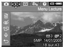 HP PHOTOSMART M415 - Menus de l'appareil photo - 2