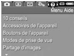 HP PHOTOSMART M415 - Menus de l'appareil photo - 5