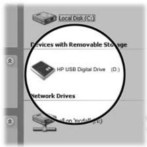 HP USB DIGITAL DRIVE - Accès au HP USB Digital Drive - 1