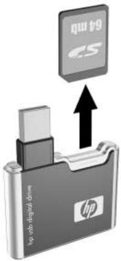HP USB DIGITAL DRIVE - Rimozione della scheda di memoria SD - 2