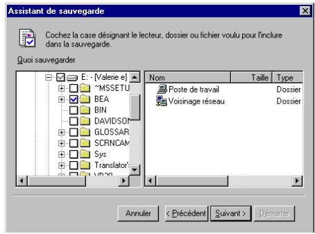 HP COLORADO 5GB TRAVAN DRIVE - Utilisation de l'assistant de sauvegarde - 2