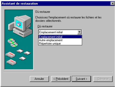 HP COLORADO 5GB TRAVAN DRIVE - Utilisation de l'assistant de restauration - 4