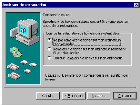 HP COLORADO 5GB TRAVAN DRIVE - Utilisation de l'assistant de restauration - 5