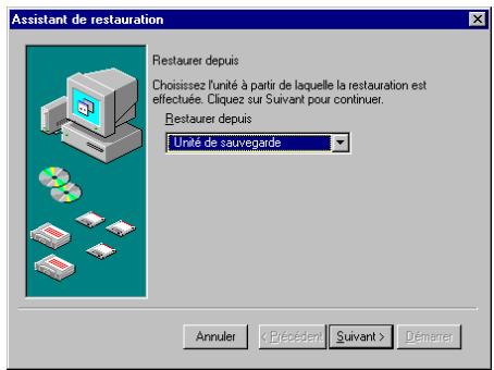 HP COLORADO 5GB TRAVAN DRIVE - Utilisation de l'assistant de restauration - 1