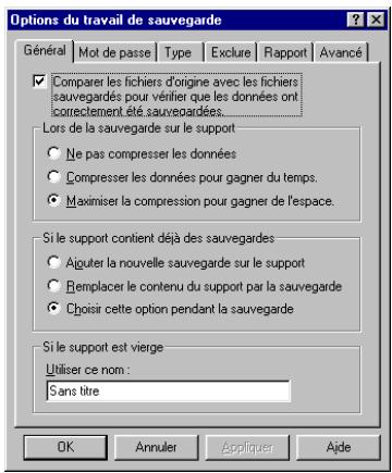 HP COLORADO 5GB TRAVAN DRIVE - Onglet Général - 1