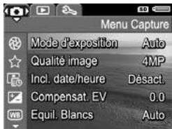 HP E317 - Menus de l'appareil photo - 1