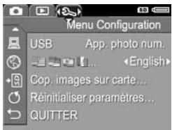 HP E317 - Utilisation du Menu Configuration - 2