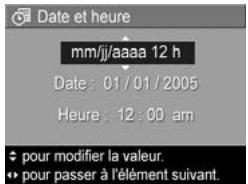 HP E317 - Réglage de la date et de l'heure - 1