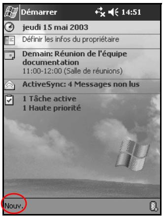 HP IPAQ H1900 POCKET PC - Creation d'informations - 1