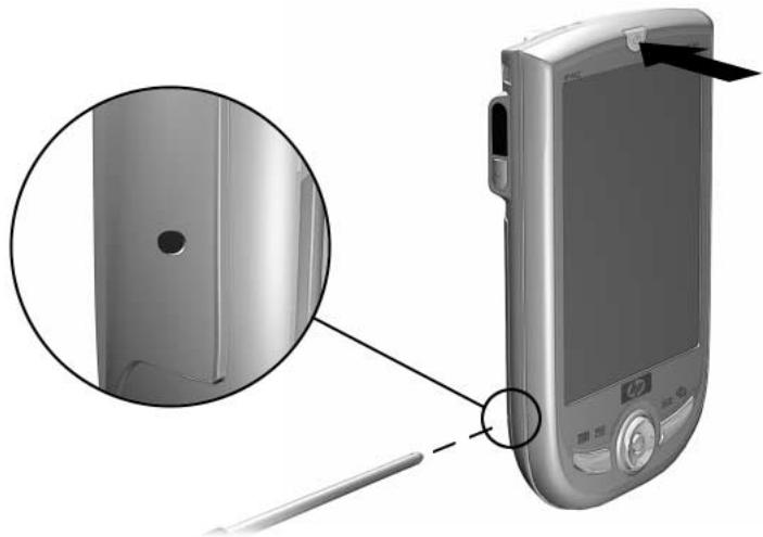 HP IPAQ H1900 POCKET PC - Exécution d'une réinitialisation complète - 2