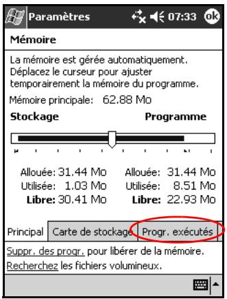 HP IPAQ H1900 POCKET PC - Fermeture d'une application - 1