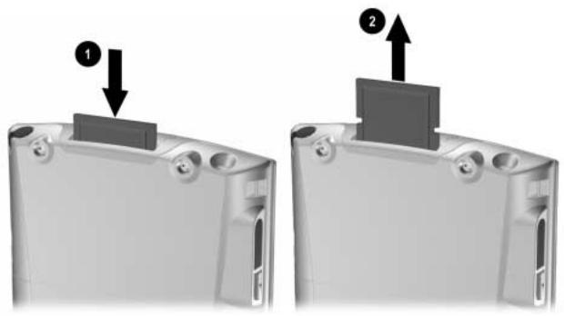 HP IPAQ H1940 - Retrait d'une carte d'extension Secure Digital - 1