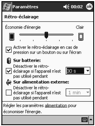 HP IPAQ H1940 - Modification des paramètres de rétro-éclairage - 1