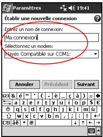 HP IPAQ H2200 - Utilisation d'une carte modem - 4