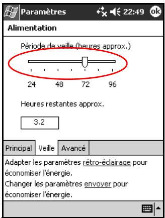HP IPAQ H2200 - Réglage du paramètre de veille - 1