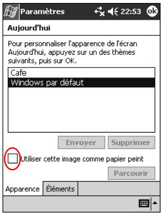 HP IPAQ H2200 - Personnalisation de l'écran Aujourd'hui - 1