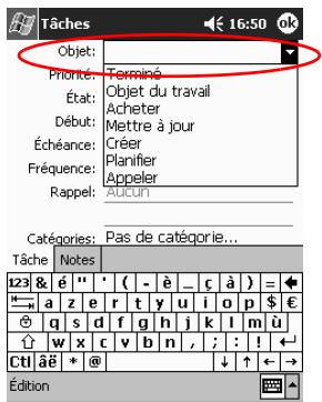 HP IPAQ H3900 - Création de tâches - 1