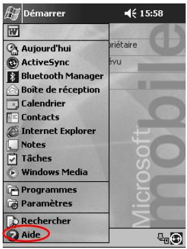 HP IPAQ H3900 - Aide à l'utilisation de Pocket Word - 1