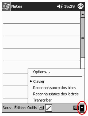 HP IPAQ H3900 - Saisie à l'aide du stylet et de la reconnaissance des lettres - 1