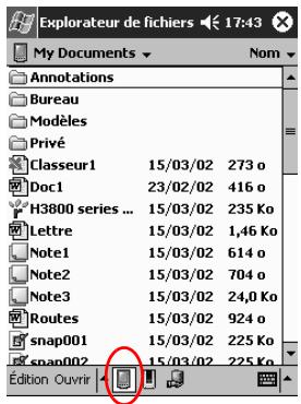 HP IPAQ H3900 - Affichage du contenu des cartes mémoire - 3