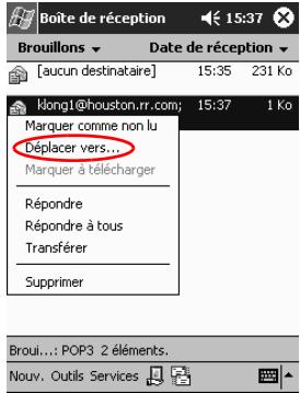 HP IPAQ H3900 - Déplacement d'un message - 4