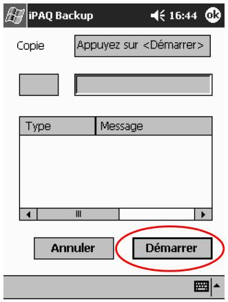 HP IPAQ H3900 - Restauration des fichiers de sauvegarde, du registre et des bases de données - 9