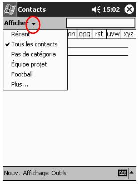 HP IPAQ H3900 - Affichage de la liste des contacts - 2