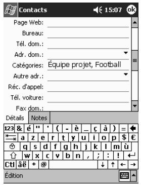HP IPAQ H3900 - Application de catégories aux contacts - 4