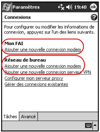 HP IPAQ H5100 POCKET PC - Utilisation d'une carte modem - 3