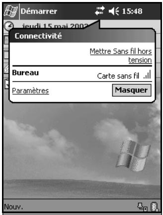 HP IPAQ H5100 POCKET PC - Contrôle de l'intensité et de l'état du signal - 1