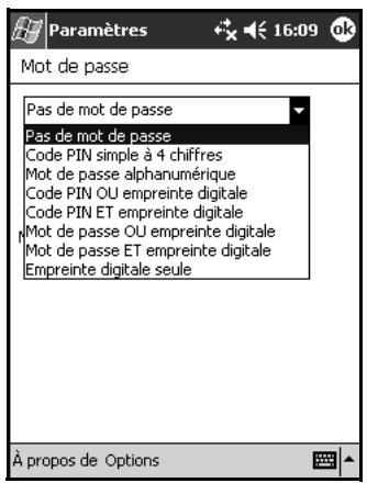 HP IPAQ H5100 POCKET PC - Enregistrement d'une empreinte digitale - 1