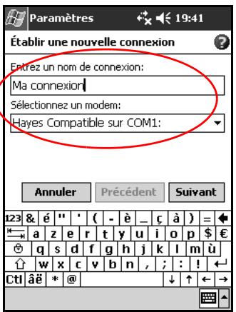 HP IPAQ H5500 - Utilisation d'une carte modem - 5