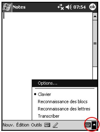 HP IPAQ H5500 - Utilisation du clavier à l'écran - 1