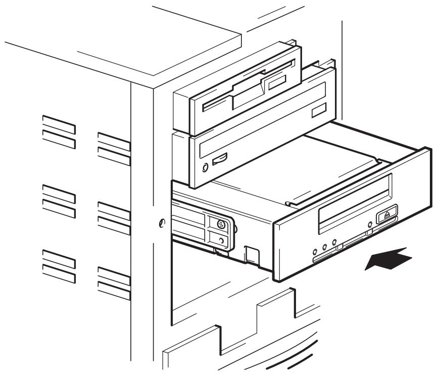 HP STORAGEWORKS DAT 72 SCSI TAPE DRIVE - Installation du lecteur et branchement du cordon d'alimentation - 1