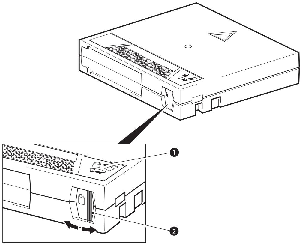 HP STORAGEWORKS DLT VS160 TAPE DRIVE - Protection des cartouches en écriture - 1