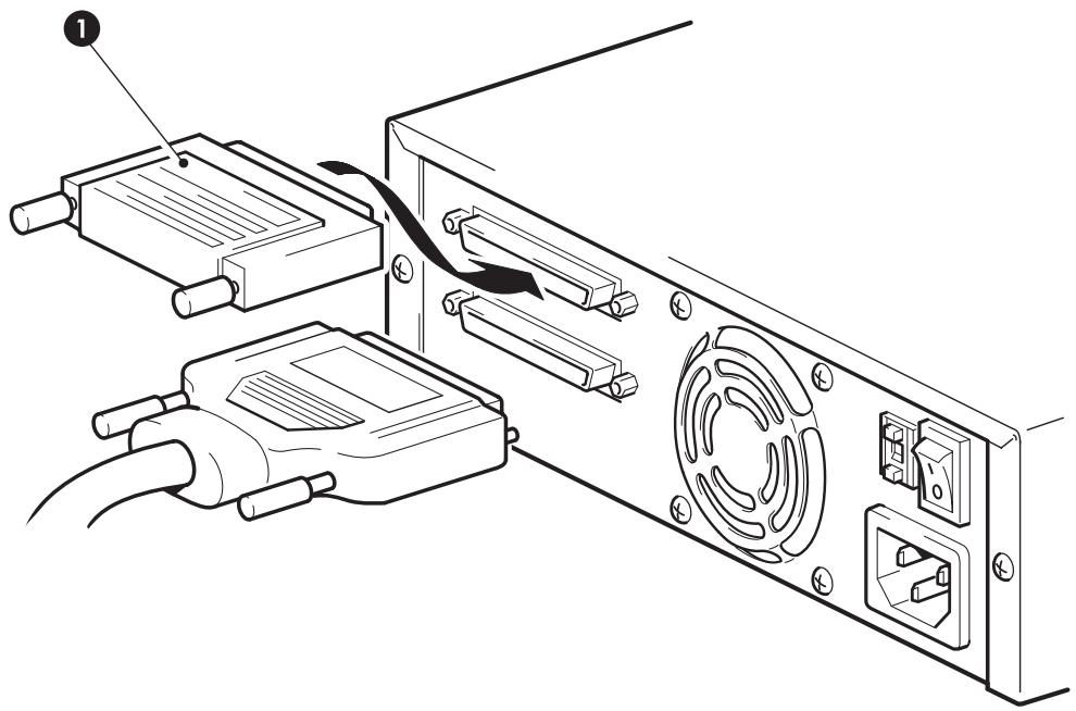 HP STORAGEWORKS DLT VS160 TAPE DRIVE - Connexion du câble SCSI - 2