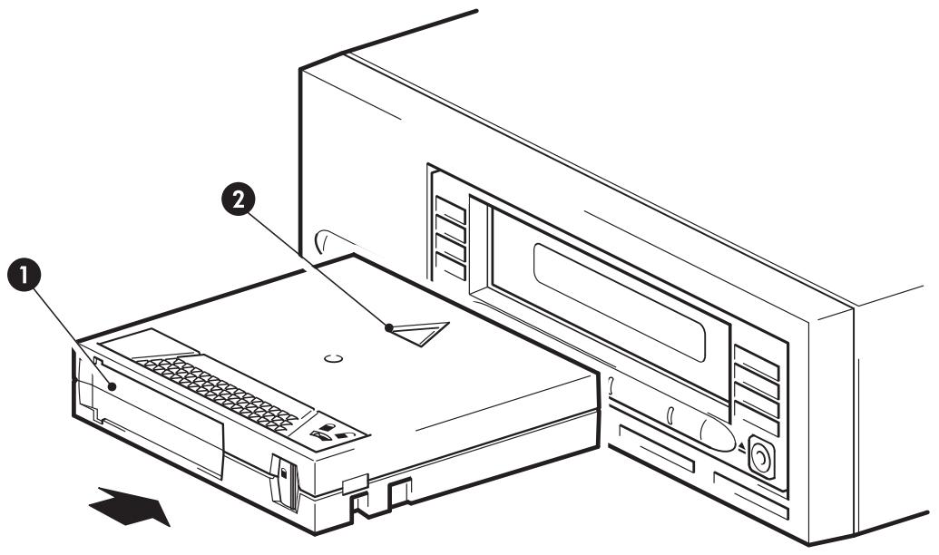 HP STORAGEWORKS DLT VS160 TAPE DRIVE - Insertion des cartouches - 1