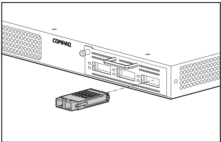HP STORAGEWORKS FIBRE CHANNEL SWITCHES - Installation d'un GBIC - 1