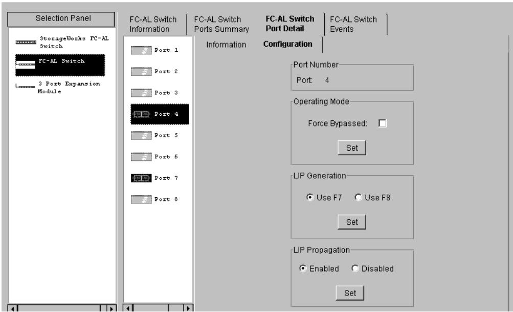 HP STORAGEWORKS FIBRE CHANNEL SWITCHES - FC-AL Switch Port Details (Détails du port du commutateur FC-AL Switch) - 1